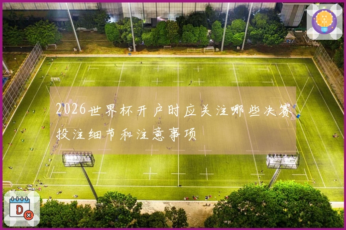 2026世界杯开户时应关注哪些决赛投注细节和注意事项